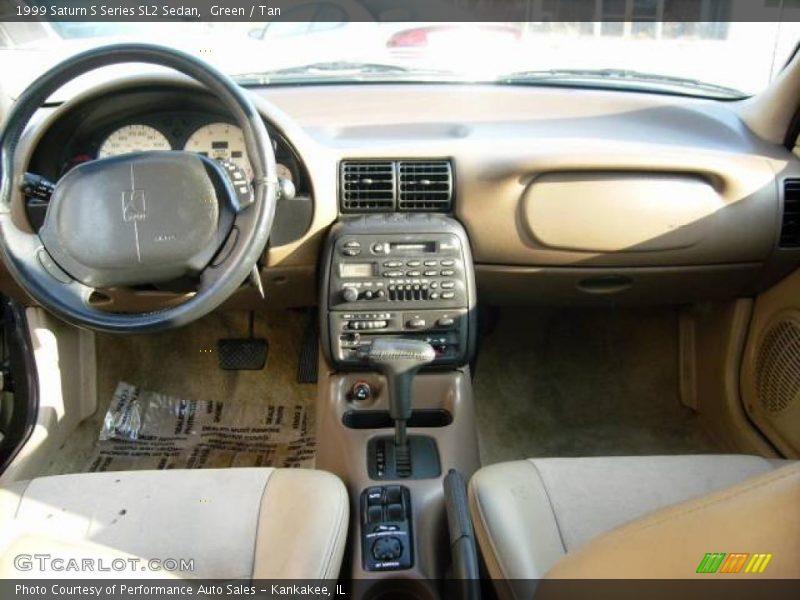 Green / Tan 1999 Saturn S Series SL2 Sedan