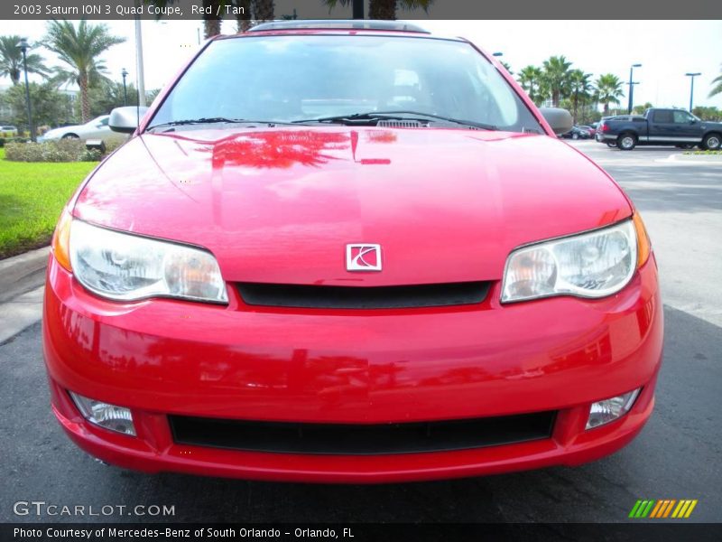 Red / Tan 2003 Saturn ION 3 Quad Coupe