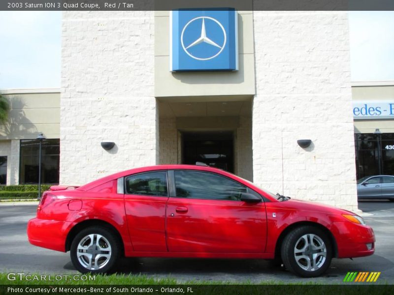 Red / Tan 2003 Saturn ION 3 Quad Coupe