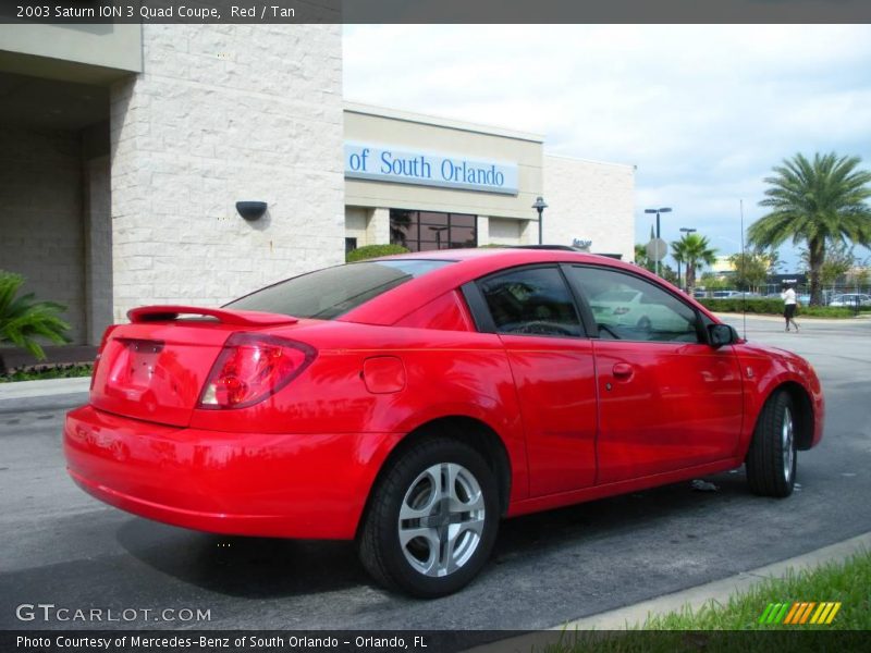 Red / Tan 2003 Saturn ION 3 Quad Coupe