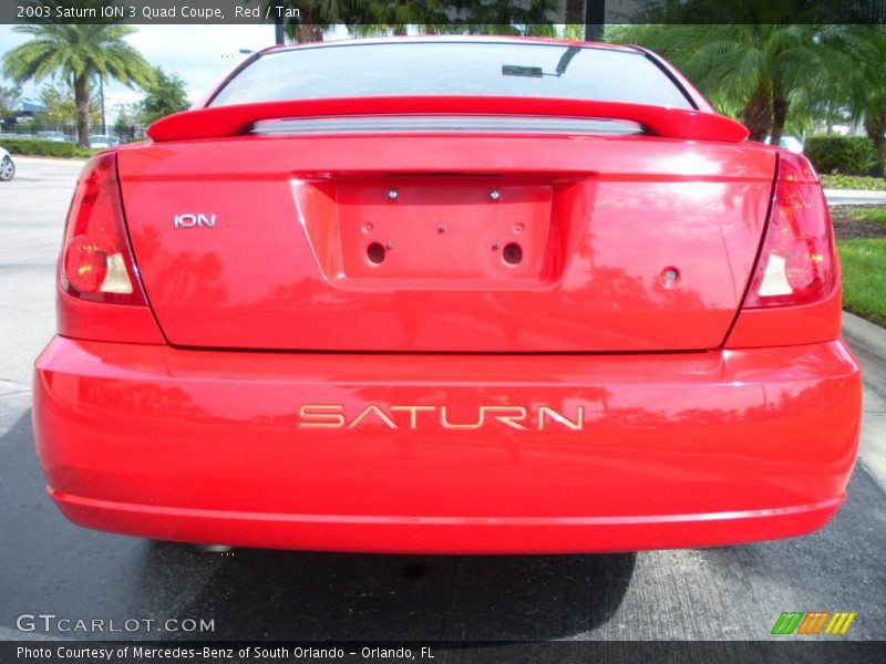 Red / Tan 2003 Saturn ION 3 Quad Coupe