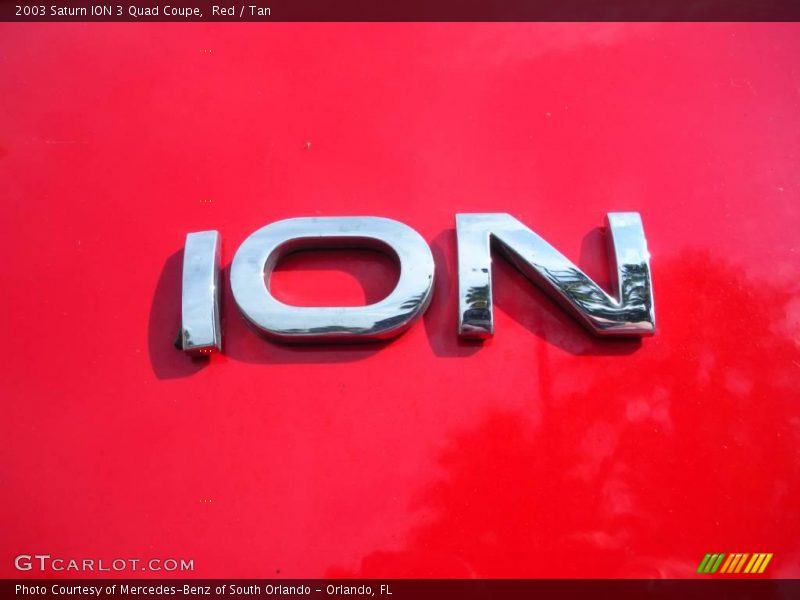 Red / Tan 2003 Saturn ION 3 Quad Coupe
