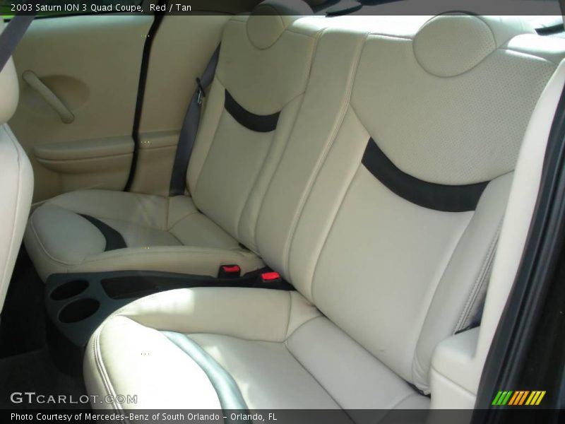 Red / Tan 2003 Saturn ION 3 Quad Coupe