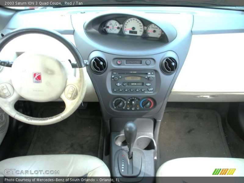 Red / Tan 2003 Saturn ION 3 Quad Coupe