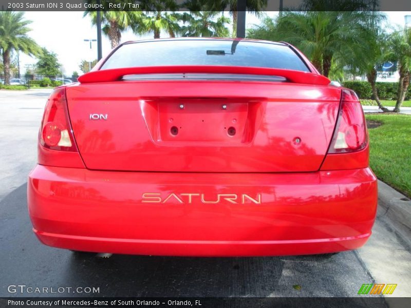 Red / Tan 2003 Saturn ION 3 Quad Coupe