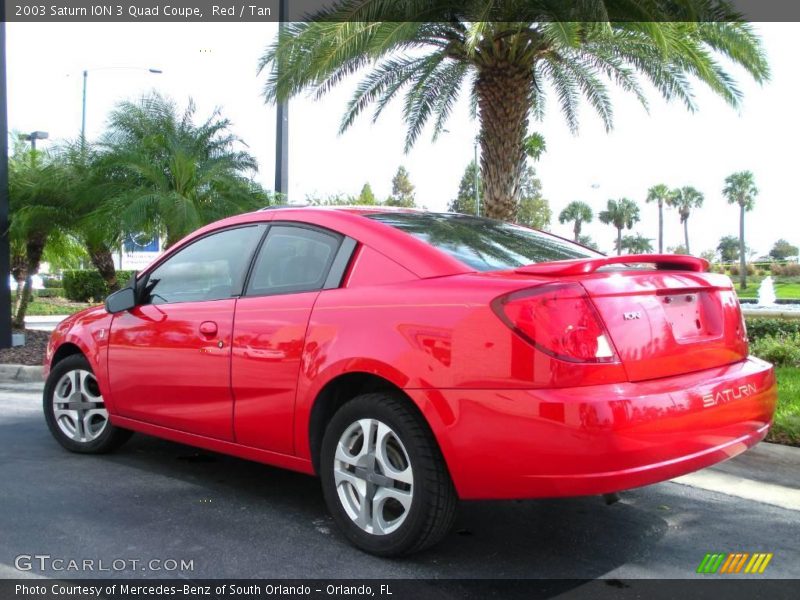 Red / Tan 2003 Saturn ION 3 Quad Coupe