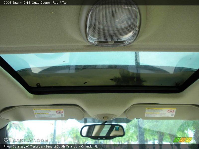Red / Tan 2003 Saturn ION 3 Quad Coupe