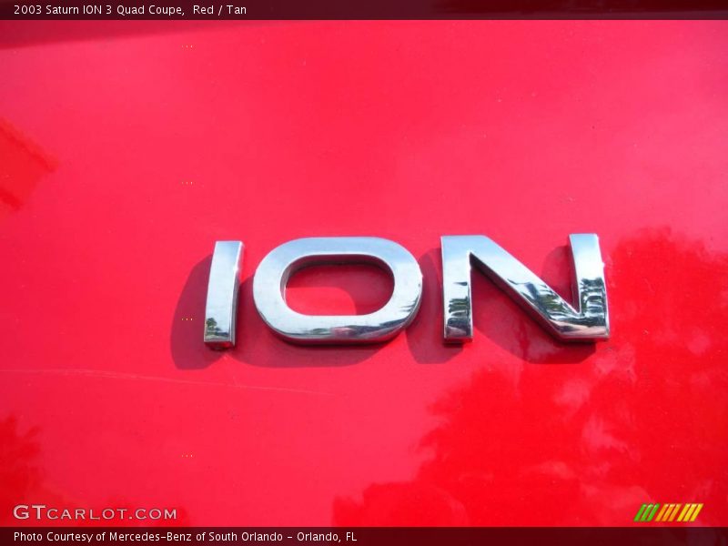 Red / Tan 2003 Saturn ION 3 Quad Coupe