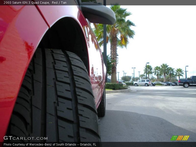 Red / Tan 2003 Saturn ION 3 Quad Coupe