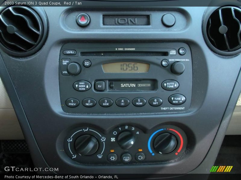 Red / Tan 2003 Saturn ION 3 Quad Coupe