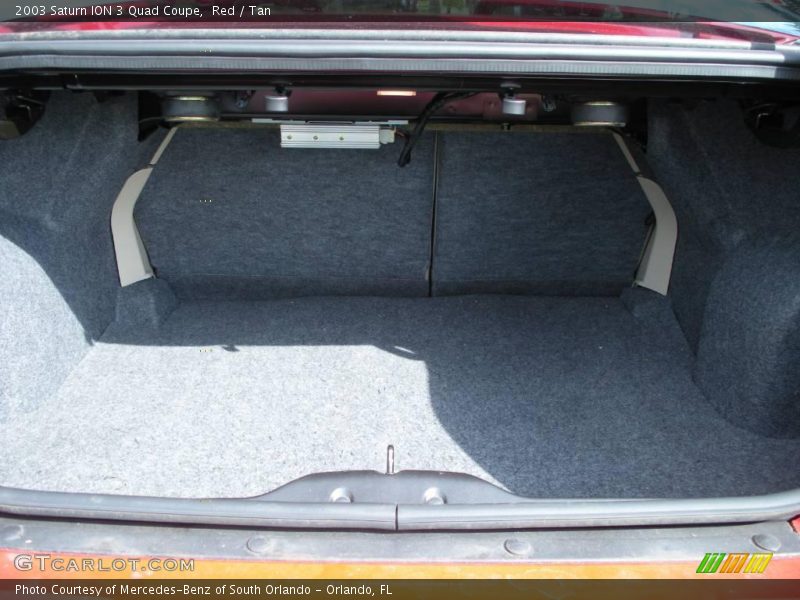 Red / Tan 2003 Saturn ION 3 Quad Coupe