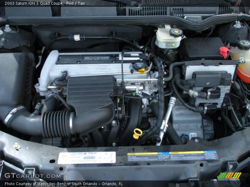 Red / Tan 2003 Saturn ION 3 Quad Coupe