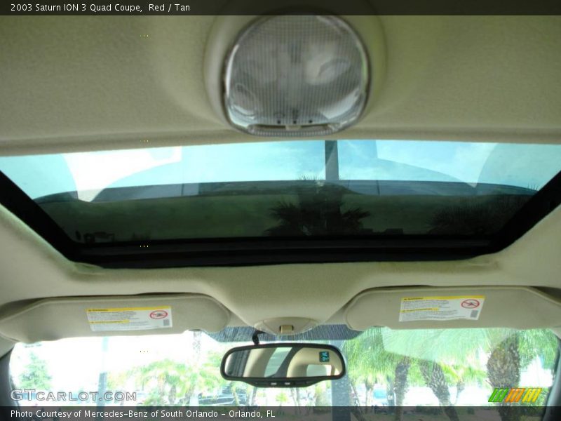 Red / Tan 2003 Saturn ION 3 Quad Coupe