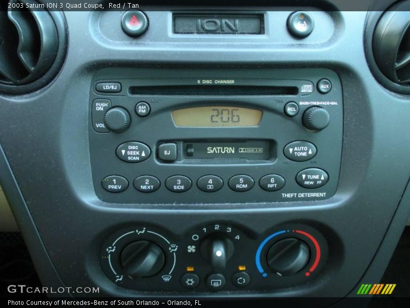 Red / Tan 2003 Saturn ION 3 Quad Coupe