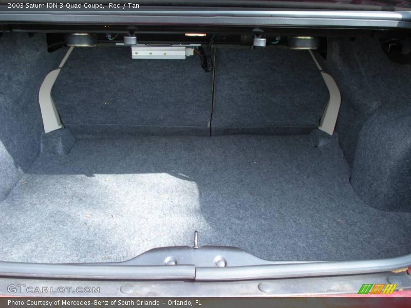 Red / Tan 2003 Saturn ION 3 Quad Coupe