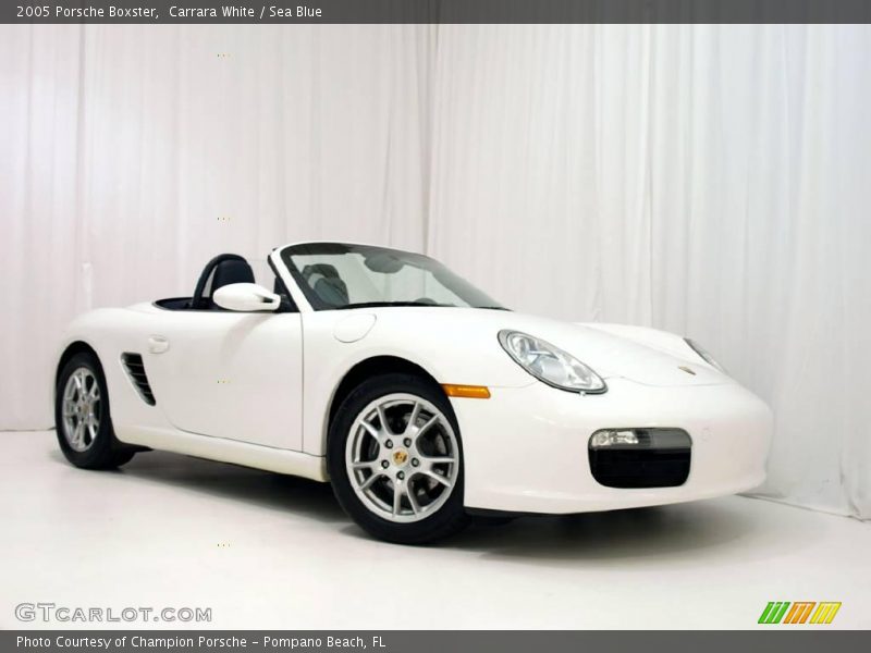 Carrara White / Sea Blue 2005 Porsche Boxster