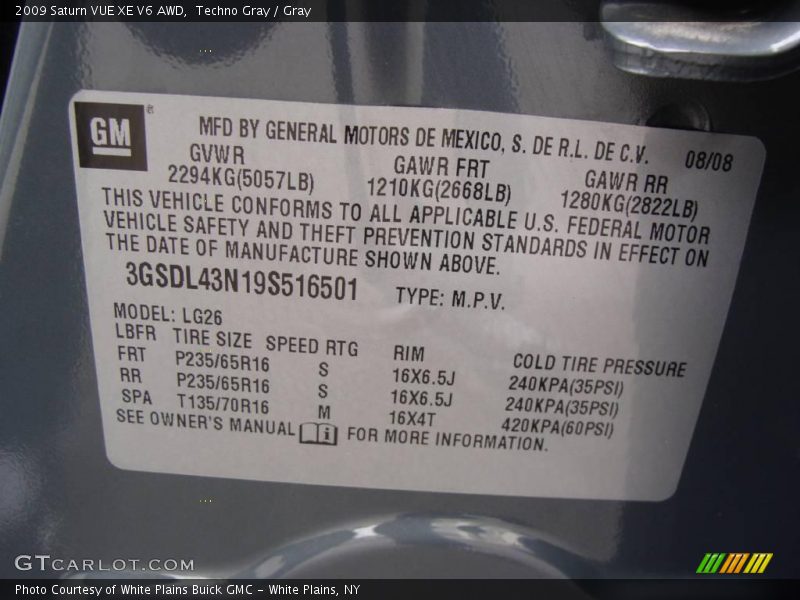 Techno Gray / Gray 2009 Saturn VUE XE V6 AWD
