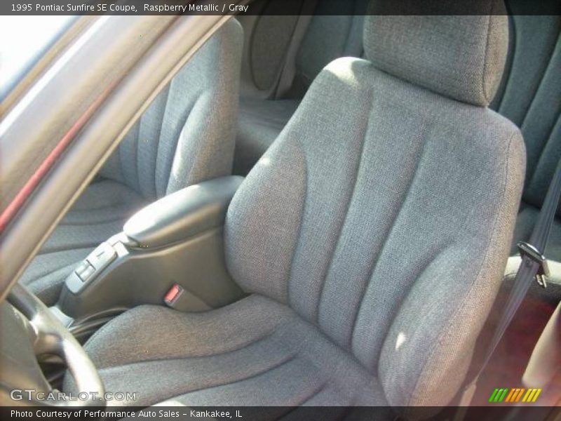 Raspberry Metallic / Gray 1995 Pontiac Sunfire SE Coupe