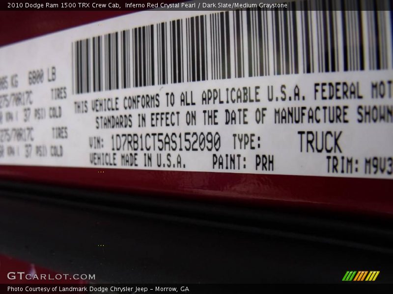 Inferno Red Crystal Pearl / Dark Slate/Medium Graystone 2010 Dodge Ram 1500 TRX Crew Cab