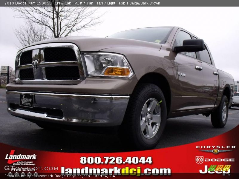 Austin Tan Pearl / Light Pebble Beige/Bark Brown 2010 Dodge Ram 1500 SLT Crew Cab