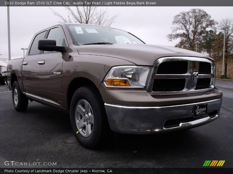 Austin Tan Pearl / Light Pebble Beige/Bark Brown 2010 Dodge Ram 1500 SLT Crew Cab