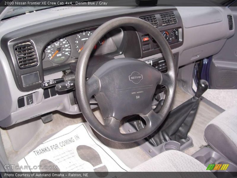Denim Blue / Gray 2000 Nissan Frontier XE Crew Cab 4x4