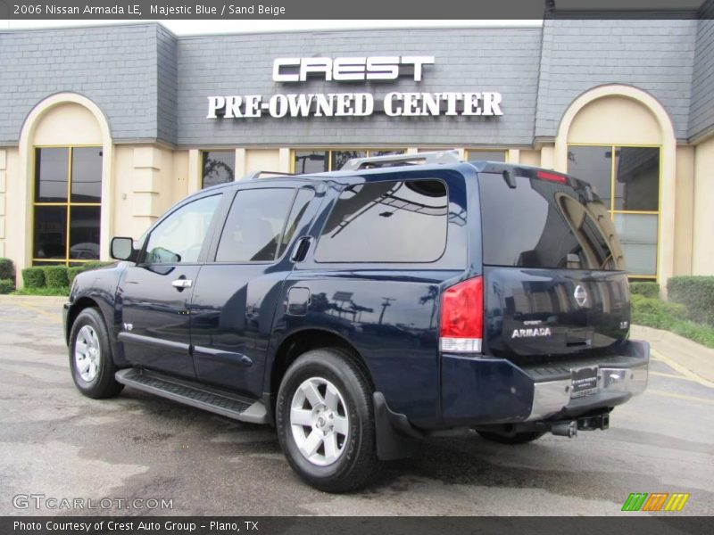 Majestic Blue / Sand Beige 2006 Nissan Armada LE
