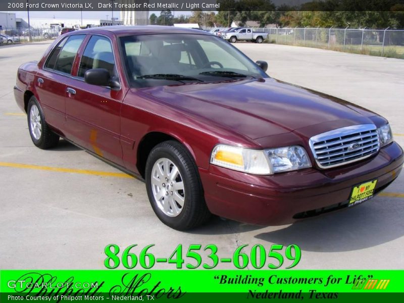 Dark Toreador Red Metallic / Light Camel 2008 Ford Crown Victoria LX