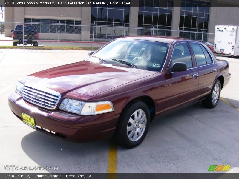 Dark Toreador Red Metallic / Light Camel 2008 Ford Crown Victoria LX