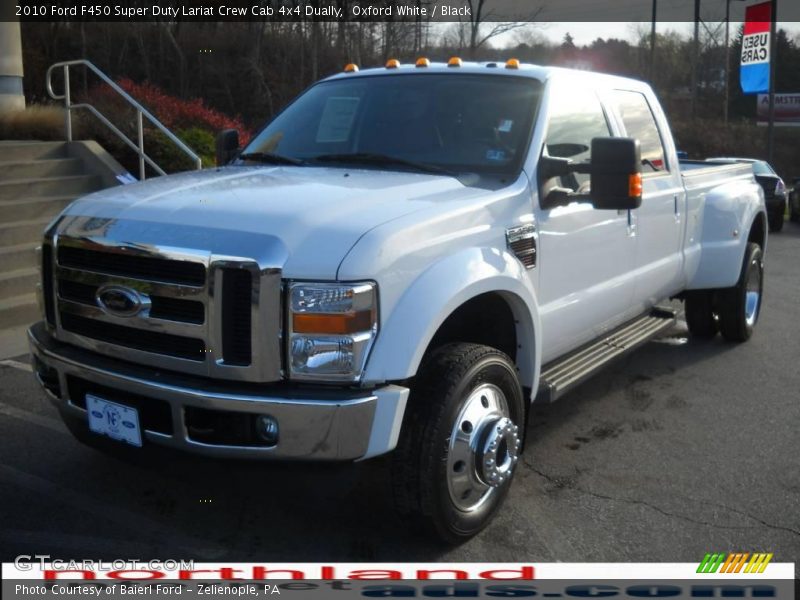 Oxford White / Black 2010 Ford F450 Super Duty Lariat Crew Cab 4x4 Dually