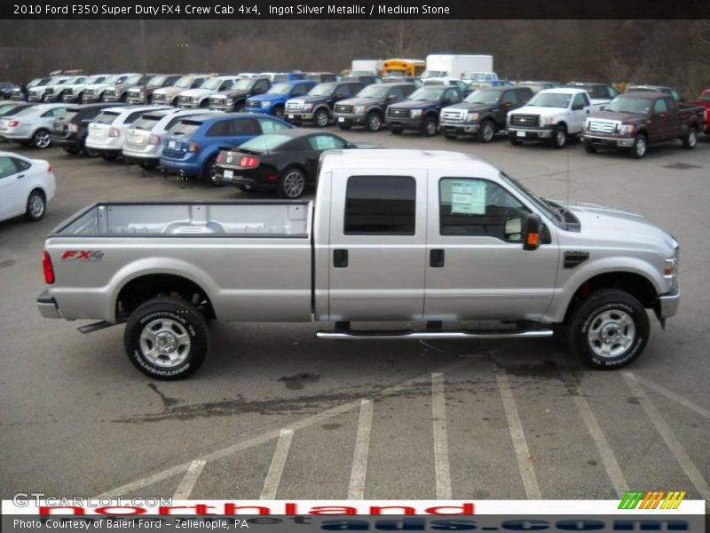 Ingot Silver Metallic / Medium Stone 2010 Ford F350 Super Duty FX4 Crew Cab 4x4