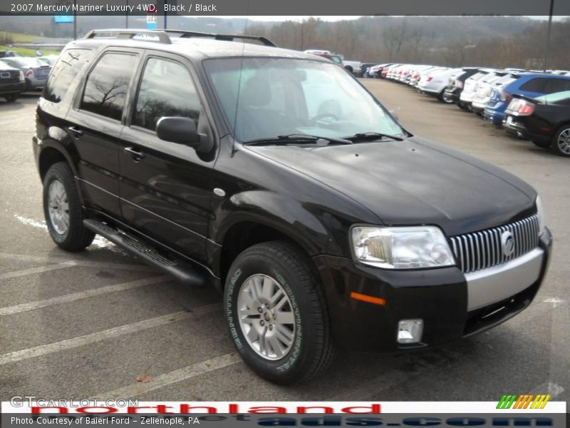 Black / Black 2007 Mercury Mariner Luxury 4WD