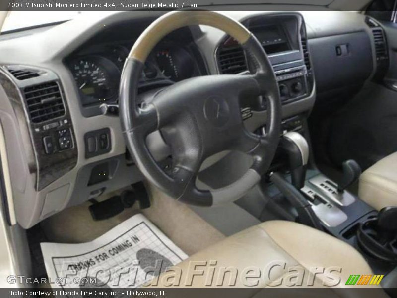 Sudan Beige Metallic / Tan 2003 Mitsubishi Montero Limited 4x4