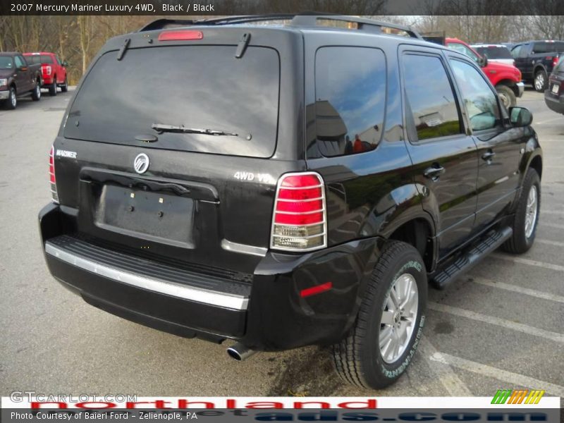 Black / Black 2007 Mercury Mariner Luxury 4WD