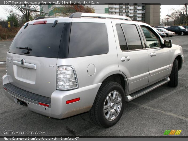 Silver Birch Metallic / Camel 2007 Mercury Mountaineer Premier AWD