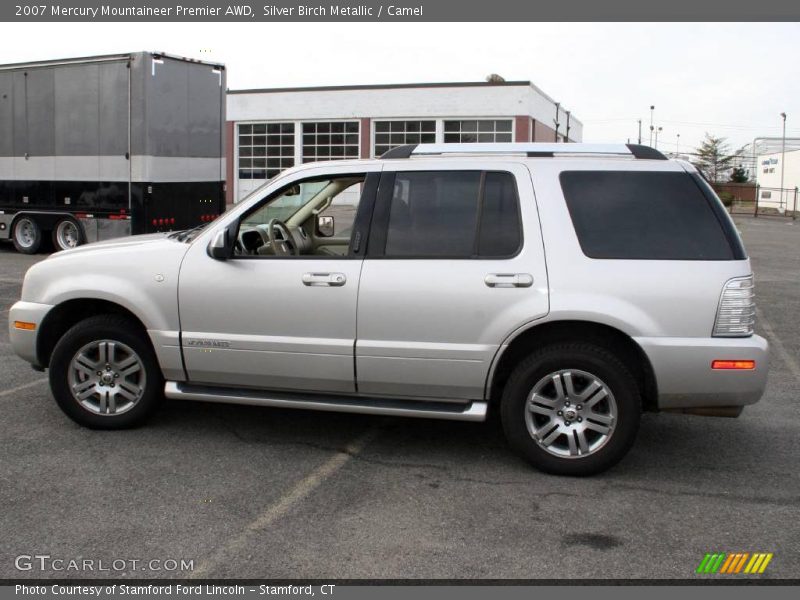 Silver Birch Metallic / Camel 2007 Mercury Mountaineer Premier AWD