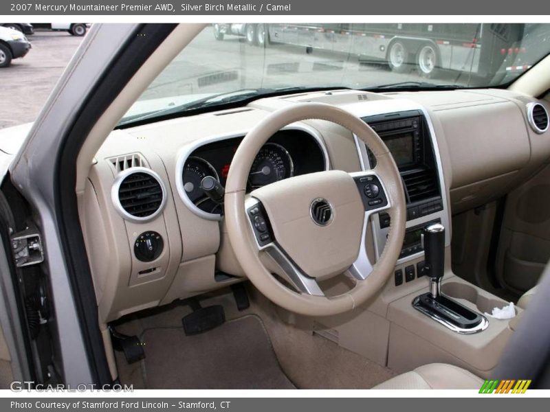 Silver Birch Metallic / Camel 2007 Mercury Mountaineer Premier AWD
