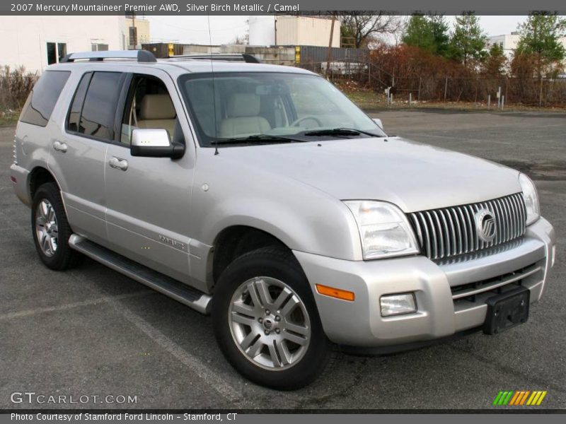 Silver Birch Metallic / Camel 2007 Mercury Mountaineer Premier AWD