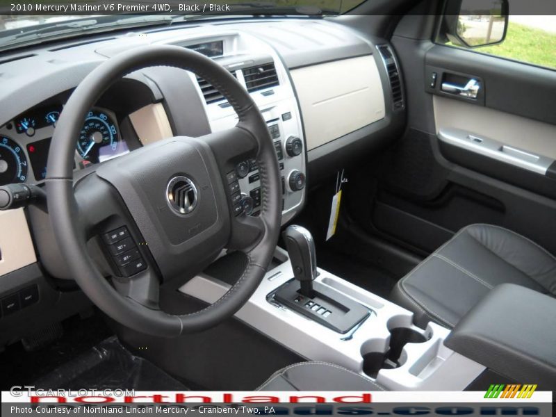 Black / Black 2010 Mercury Mariner V6 Premier 4WD