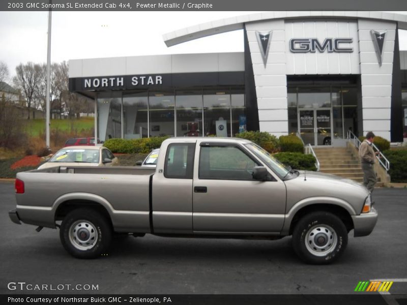Pewter Metallic / Graphite 2003 GMC Sonoma SL Extended Cab 4x4