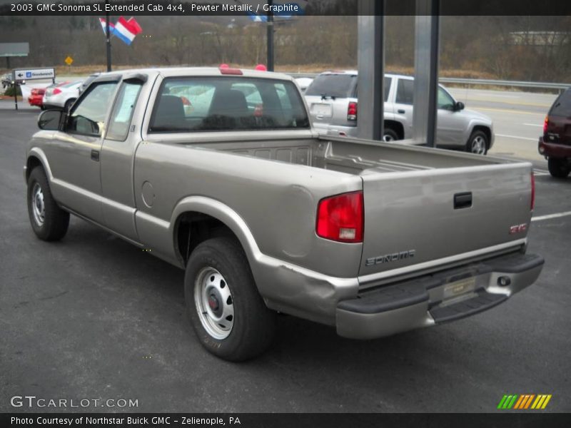 Pewter Metallic / Graphite 2003 GMC Sonoma SL Extended Cab 4x4