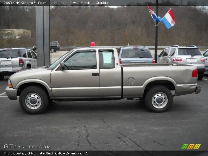 Pewter Metallic / Graphite 2003 GMC Sonoma SL Extended Cab 4x4