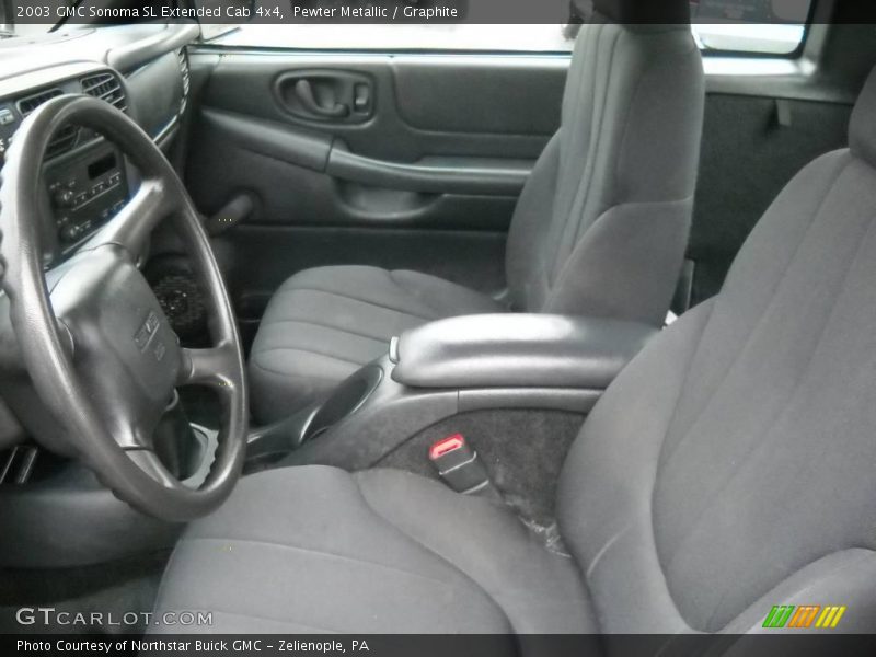 Pewter Metallic / Graphite 2003 GMC Sonoma SL Extended Cab 4x4