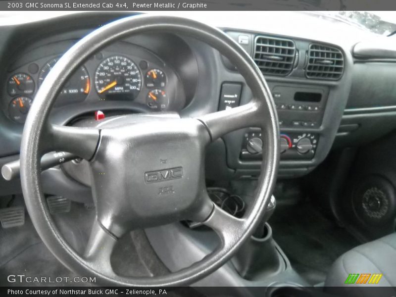 Pewter Metallic / Graphite 2003 GMC Sonoma SL Extended Cab 4x4