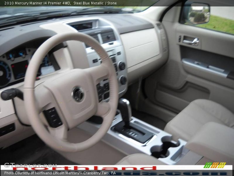 Steel Blue Metallic / Stone 2010 Mercury Mariner I4 Premier 4WD