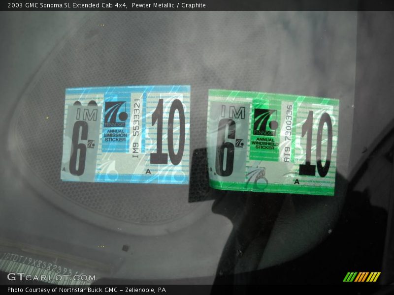 Pewter Metallic / Graphite 2003 GMC Sonoma SL Extended Cab 4x4