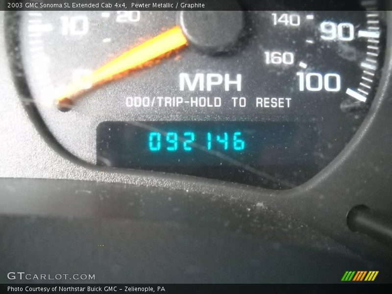 Pewter Metallic / Graphite 2003 GMC Sonoma SL Extended Cab 4x4