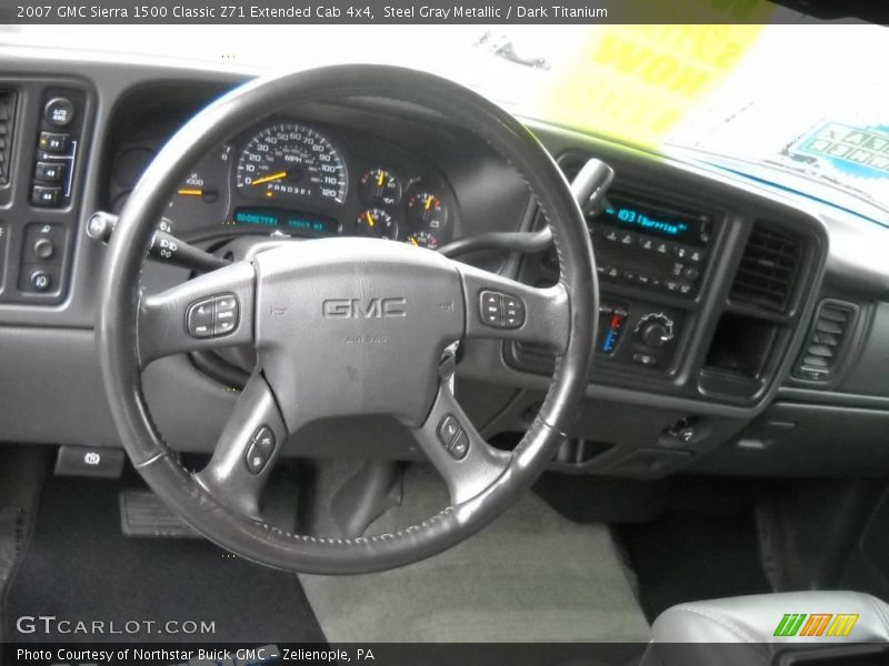 Steel Gray Metallic / Dark Titanium 2007 GMC Sierra 1500 Classic Z71 Extended Cab 4x4
