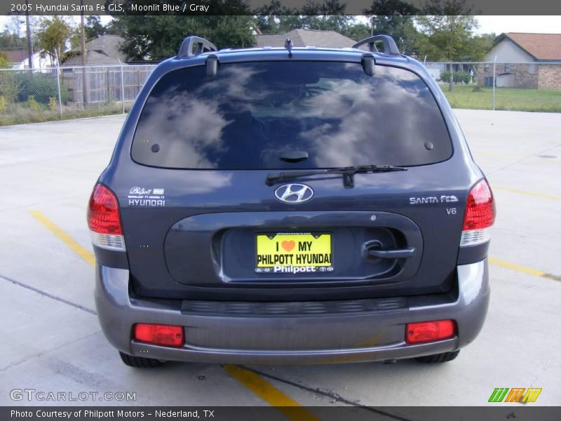 Moonlit Blue / Gray 2005 Hyundai Santa Fe GLS