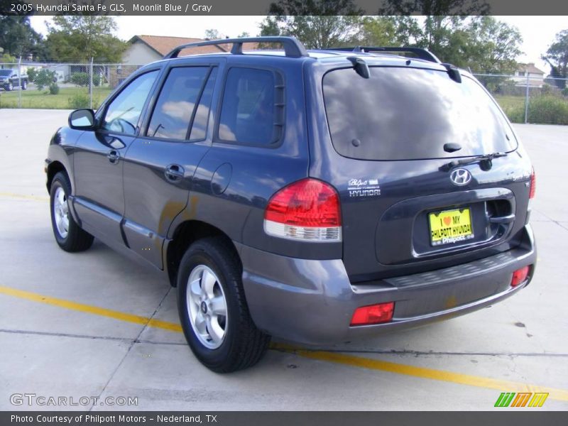 Moonlit Blue / Gray 2005 Hyundai Santa Fe GLS